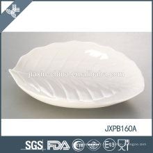 Forme de la feuille sur mesure Jolie grille blanche et snack en porcelaine